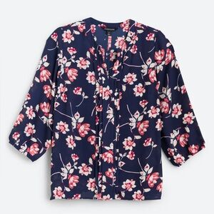 Floral Navy Blouse